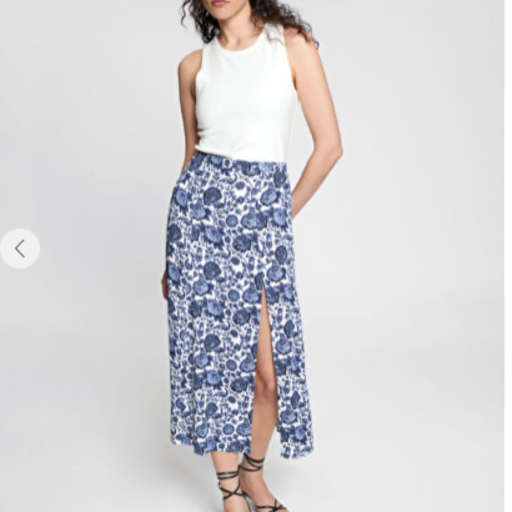 Printed Side Slit Midi Skirt NWT & Other Stories